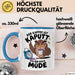 Sarkastische Eule Tier Kaffee Tasse Geschenk Lustige Geschenkidee Spruch Der Kaffee Ist Kaputt Ich Bin Node Müde Blau Trendation