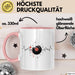 Schallplatte Geschenk Vinyl Herzschlag Vintage Retro Musik DJ Geschenk Kaffee-Becher Rosa Trendation