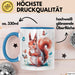 Eichhörnchen Tierliebhaber Tasse Geschenk Lustige Geschenkidee Spruch Blau Trendation