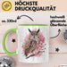 Eule Tierliebhaber Tasse Geschenk Lustige Geschenkidee Spruch Eule Kirschblüte Grün Trendation