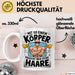 Glatzkopf Männer Tasse Geschenkidee Du Brauchst Keine Haare Weiß Trendation