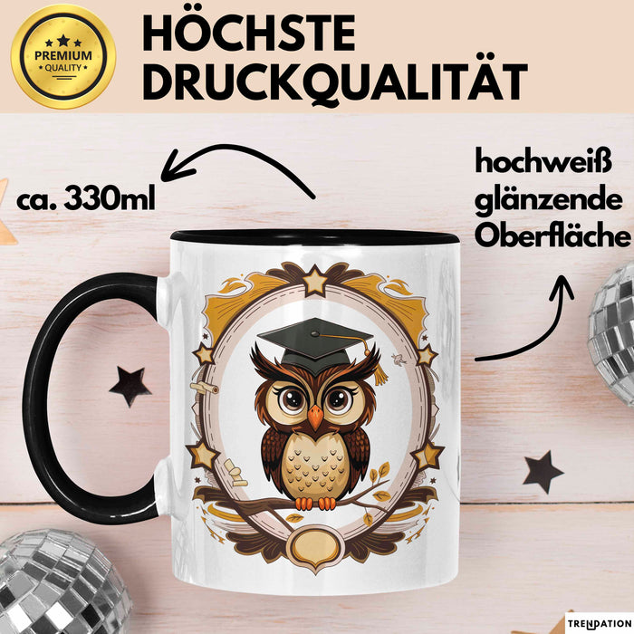 Eulenliebhaber Tasse Geschenkidee für Nachtwesen Fans Trendation