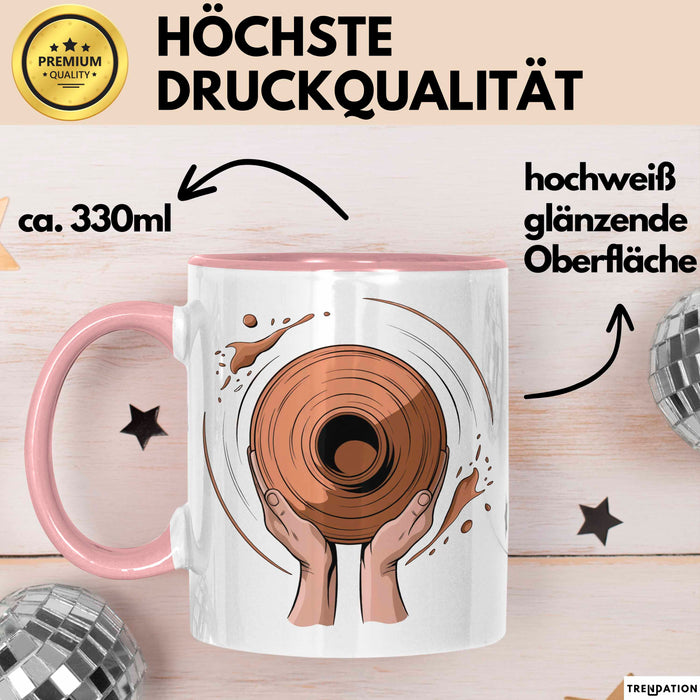 Töpfer Künstler Tasse Geschenk Lustige Geschenkidee Spruch Für Ton Kreative Rosa Trendation