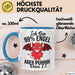 Engel Teufel Tasse Geschenk Lustige Geschenkidee Spruch Ich Bin 99% Engel Blau Trendation