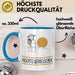 Geschenk für Abenteuerreisende Tasse Lustige Geschenkidee Geburtstag Ich Bin Abenteuerreisende Ich Darf Das Blau Trendation