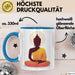 Buddha Zen Buddhismus Yoga Meditation Spirituell Tasse Geschenk Lustige Geschenkidee Spruch Blau Trendation