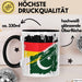 Pakistan Deutschland Flagge Halb Deutscher Halb Pakistaner Fußball Germany 2025 Europa Pakistan Schwarz Trendation