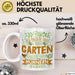 Hobby-Gärtner Geschenk Tasse Ich Möchte Nur In Meinem Garten Arbeiten Hühner Liebhaber Landwirt Bauer Geschenkidee Kaffee-Becher Weiß Trendation