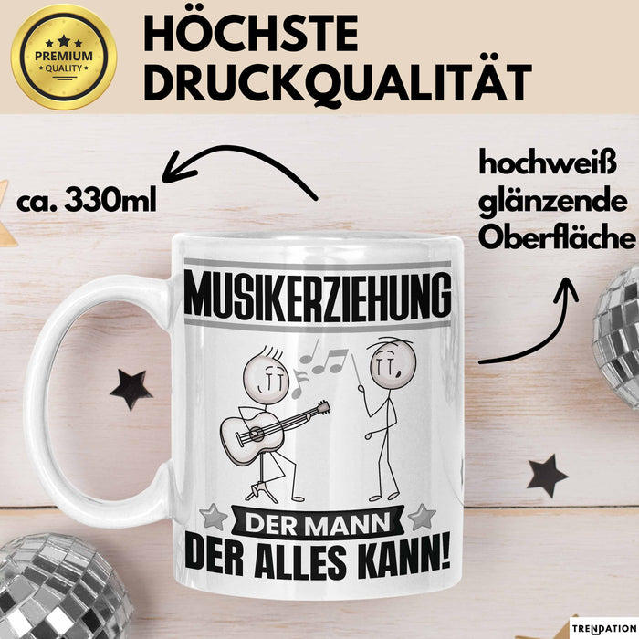 Musikerziehung Tasse Geschenk für Musikerziehung Der Mann Der Alles Kann Geschenkidee zum Geburtstag Weiß Trendation