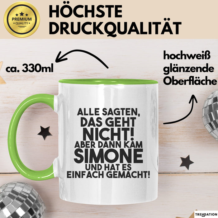 Simone Tasse Alle Sagten Das Geht Nicht, Aber Dann Kam Simone Geschenk