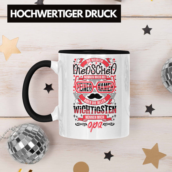 Opa Tasse Geschenk von Enkel Enkelin Bester Opa Der Welt Tasse Geschenkidee Bester Opa Der Welt Schwarz Trendation