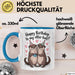 Romantisches Paar Geburtstagsfeier Tasse Geschenk Lustige Geschenkidee Spruch Alles Gute Zum Geburtstag Für Meine Otter Hälfte Blau Trendation