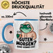 Sarkastischer Frosch Tasse Geschenk Lustige Geschenkidee Spruch Guten Morgen? Ganz Dünnes Eis Blau Trendation
