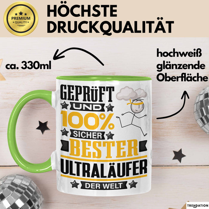 Ultraläufer Geschenk Lustiger Spruch für Ultraläufer Geschenkidee Bester Ultraläufer Der Welt Grün Trendation