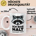Waschbär Tierliebhaber Tasse Geschenk Lustige Geschenkidee Spruch Ich Mag Halt Waschbären Ok Weiß Trendation