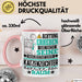 Katzenzüchter Geschenk Tasse Lustiger Spruch Erheben Sie Sich Der Katzenzüchter Betritt den Raum Rosa Trendation