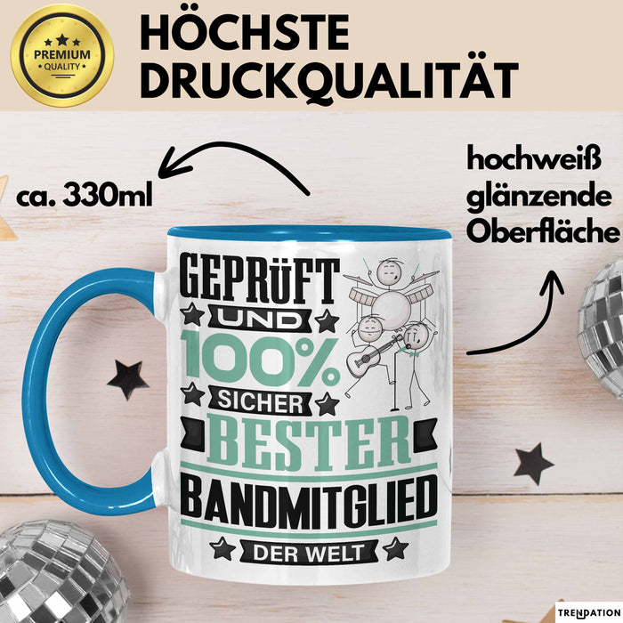 Bandmitglied Geschenk Lustiger Spruch für Bandmitglied Geschenkidee Bester Bandmitglied Der Welt Blau Trendation