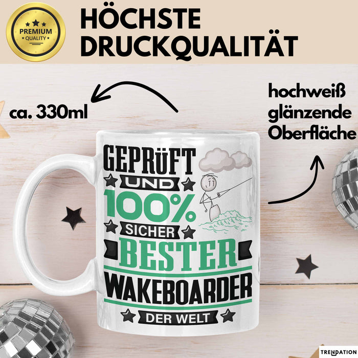 Wakeboarder Geschenk Lustiger Spruch für Wakeboarder Geschenkidee Bester Wakeboarder Der Welt Weiß Trendation