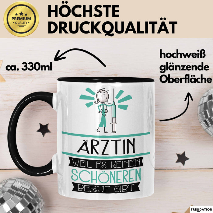 Ärztin Weil Es Keinen Schöneren Beruf Gibt Tasse Geschenk für Eine Ärztin Lustig Trendation