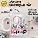 KPop Tasse Geschenk Just a Girl Who Loves KPop Spruch Geschenkidee Weiß Trendation
