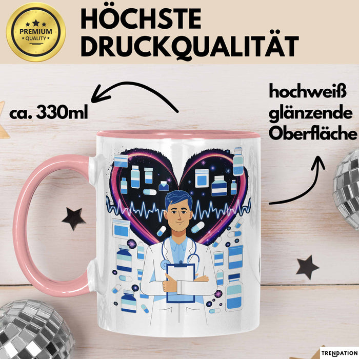 Arzt Tasse Geschenk Lustige Geschenkidee Spruch Für Medizinische Fachkräfte Rosa Trendation