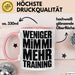Fußballtrainer Fußballteam Tasse Geschenk Lustige Geschenkidee Spruch Weniger Mimimi Mehr Training Rosa Trendation