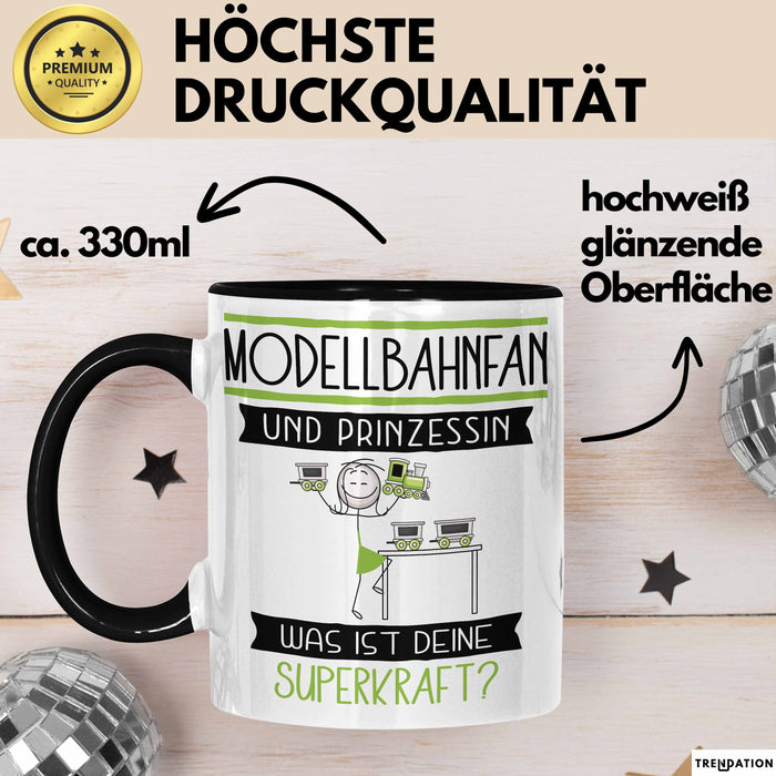 Modellbahnfan Und Prinzessin Tasse Geschenk Für Eine Modellbahnfan Geburtstag Was Ist Deine Superkraft Trendation