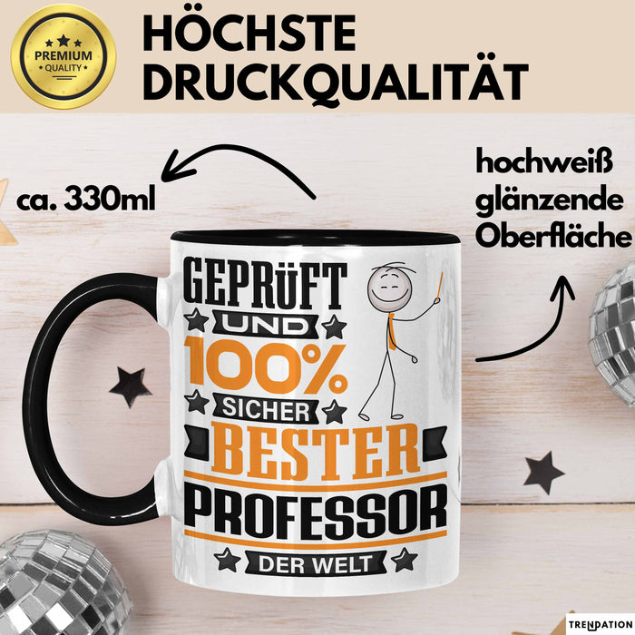 Professor Geschenk Lustiger Spruch für Professor Geschenkidee Bester Professor Der Welt Schwarz Trendation
