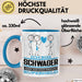 Schwager Geschenk Tasse Ich Bin Schwager Aber Sag Doch Einfach Superheld Lustige Geschenkdiee für Schwager Kaffee-Becher Blau Trendation