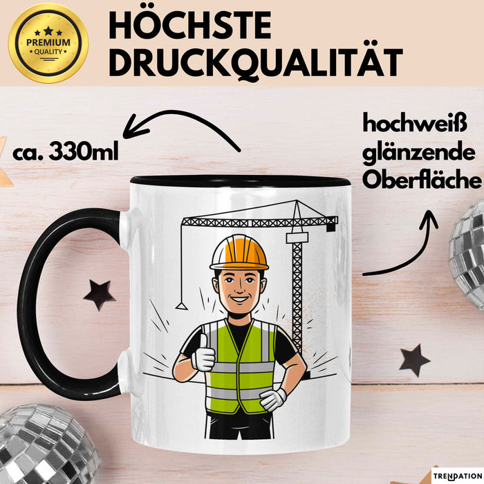 Bauarbeiter Tasse Geschenk Lustige Geschenkidee Spruch Für Bau Profis Trendation