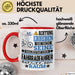 Fahrradfahrer Geschenk Tasse Lustiger Spruch Erheben Sie Sich Der Fahrradfahrer Betritt den Raum Rot Trendation