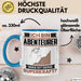 Abenteurer Tasse Geschenk für Abenteurer Geburtstag Lustiger Spruch Kaffee-Becher Was Ist Deine Superkraft Blau Trendation
