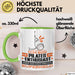 Pilates-Enthusiast Geschenk Tasse Ich Bin Pilates-Enthusiast Aber Sag Doch Einfach Superheld Lustige Geschenkdiee für Pilates-Enthusiast Kaffee-Becher Grün Trendation