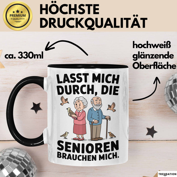 Krankenschwester Pflege Betreuung Tasse Geschenk Lustige Geschenkidee Spruch Lasst Mich Durch Die Senioren Brauchen Mich Trendation