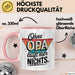 Opa Großvater Tasse Becher Geschenk Lustige Geschenkidee Spruch Ohne Opa Läuft Hier Nichts Rosa Trendation