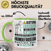 Hundefriseur Geschenk Tasse Lustiger Spruch Erheben Sie Sich Der Hundefriseur Betritt den Raum Grün Trendation