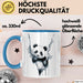 Panda Tierliebhaber Tasse Geschenk Lustige Geschenkidee Spruch Blau Trendation