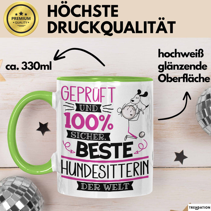 Hundesitterin Geschenk Becher Tasse Gott Schuf Alle Menschen Gleich Nur Die Besten Durfeten Hundesitterin Werden Geschenkidee Lustig Grün Trendation