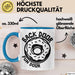 Humor Tasse Geschenk 18+ Back Door Fun Door Kaffee-Becher Blau Trendation