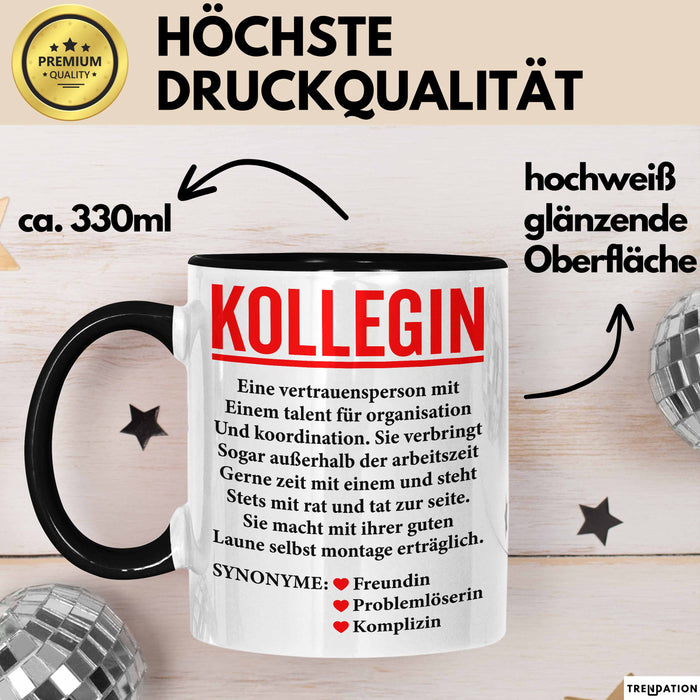 Büroarbeit Kollege Wertschätzung Tasse Geschenk Lustige Geschenkidee Spruch Kollegin Trendation