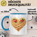 Spaghetti Tasse Für Frauen Und Männer Spaghetti-Liebhaber Herz Blau Trendation