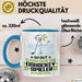 Eishockeyspieler Geschenk Tasse So Gut Kann Nur Ein Eishockeyspieler Aussehen Geschenkidee Kaffee-Becher Blau Trendation