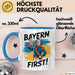 Deutschland München Bayern Bayerisch Tasse Geschenk Lustige Geschenkidee Spruch Bayern Zuerst Blau Trendation