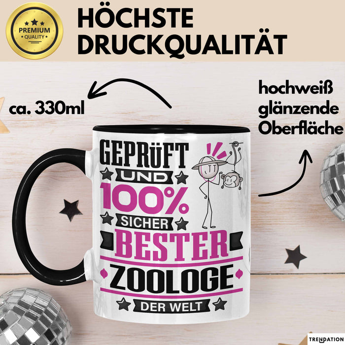 Zoologe Geschenk Lustiger Spruch für Zoologe Geschenkidee Bester Zoologe Der Welt Schwarz Trendation
