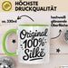 Silke Tasse Geschenk Original 100% Silke Geschenkidee Geburtstag Grün Trendation
