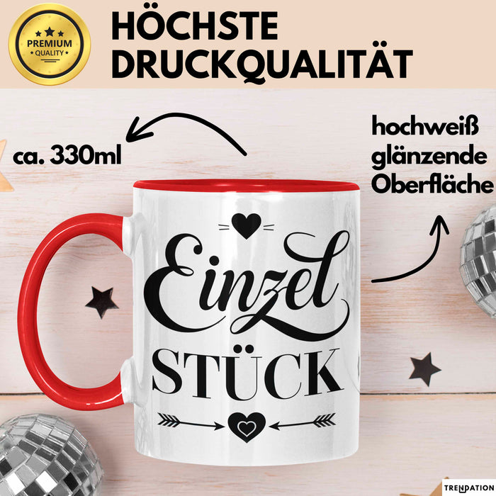 Frauen Mädchen Sarkasmus Tasse Becher Geschenk Lustige Geschenkidee Spruch Einzel Stück Rot Trendation