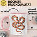 Reptil Schlange Tier Tasse Geschenk Lustige Geschenkidee Spruch Rosa Trendation