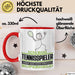 Tennisspieler Geschenk Tasse Ich Bin Tennisspieler Aber Sag Doch Einfach Superheld Lustige Geschenkdiee für Tennisspieler Kaffee-Becher Rot Trendation