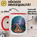 Camper Tasse Geschenkidee für Outdoor Abenteurer Rot Trendation