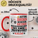 Geländewagenfahrer Geschenk Tasse Lustiger Spruch Erheben Sie Sich Der Geländewagenfahrer Betritt den Raum Rot Trendation